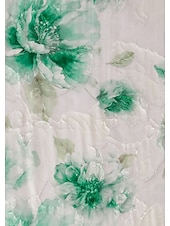 cheap Cocktail Dresses-A-Line Ankle Length Tea Length Formal Dresses Cocktail Dresses Elegant 3/4 Length Sleeve V Neck Wedding Formal Organza Jacquard with Floral Print