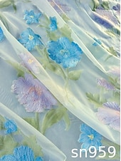 billige Ankellengde-A-linje Kjoler Ankellengde Festkjole Cocktail Kjole Kjole til brudens mor Halvlange ermer Øsehals Elegant Årgang Formell Bryllupsgjest Ferie Chiffon med Blomstertrykk Drapert Broderi