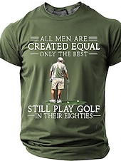 preiswerte Hobby T-Shirts-Herren Golf T Shirt Kurzarm T-Shirt 3D-Druck Rundhalsausschnitt Hemd Mode Täglich Täglich Straße Rote Dunkelgrün Sommer Frühling Bekleidung S M L XL XXL XXXL