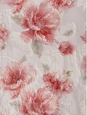 preiswerte Cocktailkleider-A-Linie Tee-Länge Cocktailkleider Kleider für Hochzeitsgäste Elegant Kurzarm U-Boot-Ausschnitt Gartenparty Formell Jacquard mit Blumenmuster Druck