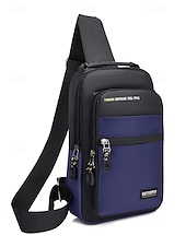 economico Borselli da uomo-Borsa a tracolla da uomo in poliestere, zaino a tracolla di grande capacità multicolore con tracolla regolabile e design multi-tasca, ideale per viaggi, tempo libero all'aperto e uso quotidiano.