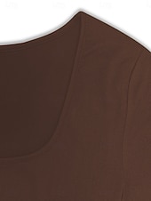 cheap Dress Sets-Women's Two Piece Sets Skirt Sets Short Sleeve Square Neck Plain Fashion Streetwear Casual Daily Outdoor Black Brown Gray Summer Slim