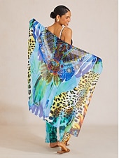 Χαμηλού Κόστους Λουλουδάτο μαγιό-jungle wild party flowy chiffon cover two way