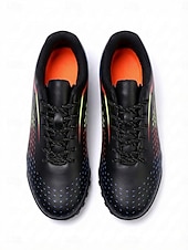 economico Scarpe da Calcio per Uomini-Scarpe da ginnastica sportive nere da uomo con dettagli a strisce arcobaleno, traspiranti, leggere, da corsa, calzature sportive alla moda per uomo, perfette per allenamento, camminate, palestra e abbigliamento casual.