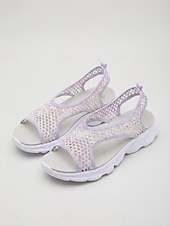 voordelige Sport Sandalen-Lichtgewicht instapsandalen voor dames – ademend ontwerp met uitsparingen, zachte dempende zool, casual wandelschoenen voor de zomer en op reis. &amp;alledaagse kleding
