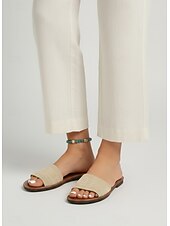 billige Sklisandaler-Flyknit-sandaler til dame – lette, pustende sommersko for kvinner, perfekte for uformelle dater og utflukter i varmt vær.