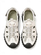 preiswerte Männer-Weiße Herren-Fischersandalen, leichte und bequeme Schnürschuhe für Freizeit, Urlaub, Sommeraktivitäten und den lässigen Alltag.