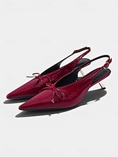 olcso Alacsony sarkú körömcipők-női barna cicasarkú slingback cipő - ideális koktélpartikra
