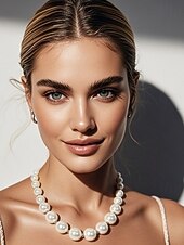 baratos Colares-Gargantilhas Pérola Mulheres Elegante Clássico Colar Para Diário