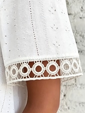  בגדי ריקוד נשים חלק עליון חולצת פוינטל חולצה קצרה טי שירטס מרקם אלגנטית מסוגנן קלסי שרוולים קצרים צווארון V חולצות רגילות קזו'אל חוף לבן צהוב ורוד מסמיק קיץ