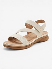 economico Sandali Comodi-Sandali da donna neri comodi con supporto plantare – scarpe da passeggio imbottite con cinturino regolabile, sandali leggeri antiscivolo per viaggiare e fare shopping &amp;uso quotidiano