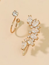 cheap Women's Earring-Women's Boho Alloy Ear Cuff Set, Multi Style Crystal Clip On Earrings for Beach Vacation, Summer Resort and Everyday Casual Wear