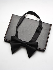 economico Matrimonio ACC-Papillon da uomo regolabile in poliestere, multicolore, accessorio formale per matrimoni, feste e cene di gala, design classico pre-annodato, adatto per matrimoni, banchetti e occasioni speciali.