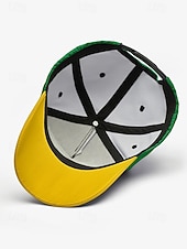 ieftine Accesorii-Șapcă de baseball bărbătească din poliester, în culorile steagului Braziliei, cu croială reglabilă, pentru fanii fotbalului, pentru ziua meciului, evenimentele pentru suporteri de fotbal, îmbrăcămintea sport casual și ținutele de zi cu zi în aer liber