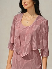  Naisten kohauttaa olkiaan Pitsi Kukka Kuvitettu Tyylikäs Tiukka pyöreä kaula-aukko Tavalliset topit Päivittäin Häävieras Lomavaatteet Pölyinen ruusu Kesä Kevät