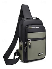 economico Borselli da uomo-Borsa a tracolla da uomo in poliestere, zaino a tracolla di grande capacità multicolore con tracolla regolabile e design multi-tasca, ideale per viaggi, tempo libero all'aperto e uso quotidiano.