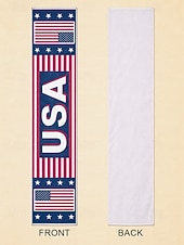 abordables Accesorios-Bufanda de toalla de poliéster para hombre con estampado de la bandera estadounidense, bufanda suave para aficionados al fútbol, ideal para animar en los días de partido, eventos en estadios, ver deportes y para uso diario informal.