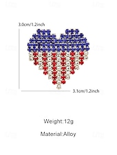  Женская брошь в виде американского флага из сплава со стразами, патриотическая булавка для лацкана в различных стилях, посвященная 250-летию США, Дню независимости, банкетам, вечерним вечеринкам и