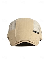 economico Cappelli da uomo-Berretto piatto da uomo in cotone a rete, regolabile e traspirante, modello newsboy ivy hat, ideale per l'uso quotidiano, le vacanze al mare, i viaggi e lo stile estivo all'aperto.