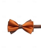 billiga Bröllop ACC-Herrfluga med dubbla lager, polyestermaterial, flerfärgad, justerbar längd, elegant accessoar för bröllopsfest och formell middag