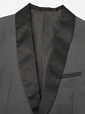 tanie Impreza świąteczna-Męski Impreza Ślub Smokingi Garnitury Klapy szalowe Wycięcie Czarny Rumiany róż Moda Codzienny Solidne kolory Dopasowana 2 sztuka zestaw Pojedynczy biust na jeden guzik