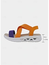 billiga Platta sandaler-flerfärgade damsandaler i vardagsstil – livfulla remmar och lätt design, perfekta för aktiva och moderiktiga utomhusaktiviteter