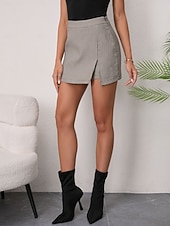 voordelige Grafische rokken-Dames Vakantierok Modieus Casual Mini Hoge taille Rokken Pied-de-poule Afdrukken Micro-elastisch Dagelijks Straat Zwart Bruin Zomer