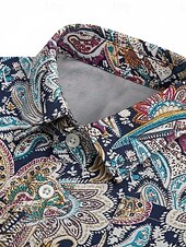  Ρετρό / Βίντατζ Χίπισσα Δεκαετία '70 Πουκάμισο Κοντά μανίκια Χίπισσα Λαχούρι Μποέμ Etnic Φανταχτερή Φόρεμα Ανδρικά μουσικό φεστιβάλ Πάρτι Καθημερινά Ρούχα Ενηλίκων Πουκάμισο Ανοιξη καλοκαίρι