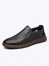 economico Uomini-mocassini casual da uomo marroni traforati, traspiranti, leggeri e comodi, ideali per passeggiate all'aperto, vacanze, viaggi, tempo libero quotidiano e uno stile casual elegante e rilassato.
