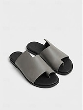 ieftine Sandale tip slide-Pentru femei Sandale Papuci Boho Sandale plate Sandale Ortopedice Sandale Bunion În aer liber Zilnic Plajă Culoare solidă Vară Primăvară Toc Drept Vârf deschis Clasic Casual minimalism Poliester