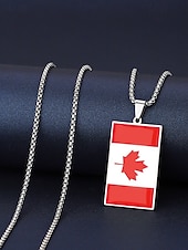 economico Accessori-Collana da uomo con ciondolo a forma di bandiera in acciaio inossidabile, collana con catena a bandiera di diversi paesi per le partite di calcio, per sostenere i tifosi, per fare il tifo allo stadio, per l'abbigliamento sportivo casual e per tutti i gior