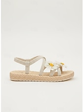 levne Espadrilky-dámské boho květinové sandály – barevné vyšívané řemínkové kalhotky s květinami na léto, plážové oblečení a ležérní outdoorový styl