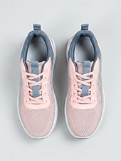 ieftine Adidași de Damă-Adidași roz tricotați, respirabili, pentru femei – pantofi de mers ușori, cu amortizare, cu șireturi flexibile pentru călătorii, sală, activități în aer liber &amp;purtare zilnică