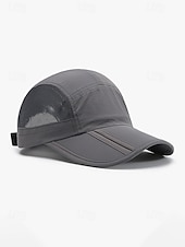 abordables Sombreros de hombre-Gorra de béisbol de poliéster transpirable y ligera para hombre, sombrero de sol con panel de malla ajustable multicolor para viajes de vacaciones, actividades al aire libre, senderismo y uso casual