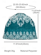 cheap Women's Hats-Women's Bohemian Soft Lightweight Polyester Hat Headscarf Neck Gaiter, Multi-Color Ethnic Print Hair Wrap and Tube Scarf for Beach Vacation Travel and Everyday Casual Wear
