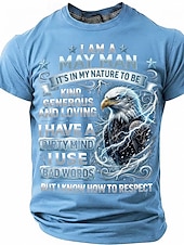  Homens Engraçado Camiseta Manga Curta Camiseta Impressão 3D Gola Redonda Camisa Moda Designer Simples Casual Diário Festa Azul Lago Verão Primavera Roupa S M L XL XXL XXXL