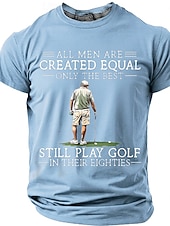 preiswerte Hobby T-Shirts-Herren Golf T Shirt Kurzarm T-Shirt 3D-Druck Rundhalsausschnitt Hemd Mode Täglich Täglich Straße Rote Dunkelgrün Sommer Frühling Bekleidung S M L XL XXL XXXL