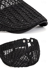 economico Cappelli da uomo-Cappello da uomo in paglia intrecciata, leggero e traspirante, multicolore, ideale per vacanze al mare o per l'uso quotidiano all'aperto, elegante e comodo.