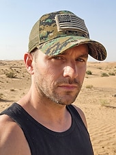  Heren truckerpet van polyester met Amerikaanse vlag, geborduurd klittenbandpatch in diverse kleuren, verstelbare pasvorm, perfect voor de viering van 250 jaar Amerika, Onafhankelijkheidsdag,