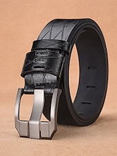 preiswerte Herrengürtel-Vintage-Businessgürtel für Herren aus Lederimitat, verstellbare Länge, verschiedene Farben, klassischer Retro-Stil, perfekt für den Arbeitsweg, Urlaub und Freizeit.