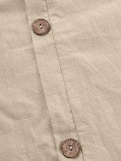 preiswerte Hemden-Damen Bluse Hemd aus Leinenimitat Knöpfe Einfarbig Stilvoll Basic Lässig Halbarm Rundhalsausschnitt Normale Oberteile Täglich Blau Schwarz Weiß Armeegrün Rote Sommer Frühling Herbst
