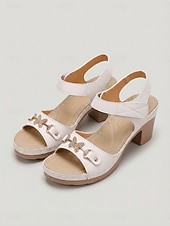preiswerte Absatzsandalen-Schwarze Damen-Sandalen mit Strasssteinen und Blockabsatz, verstellbarer Knöchelriemen, modische Freizeitschuhe für Urlaub und Shopping &amp;Gartenausflüge