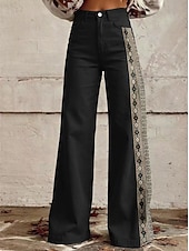 billige Bunner-Retro / vintage Bohem 1970erne Bukser Bukser med brede ben Hippie Disk Høy Midje Vestlig vekkelse Fuskejeans-stil Kostyme Dame Karneval Fritid / hverdag musikk festival Retro-temafest Voksne Bukser