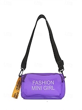 billige Reise- og feriebager-kvinners klar PVC-skulderveske, flerfarget gjennomsiktig skulderveske med justerbar stropp, lett og stilig for strandferie, reise og uformell daglig bruk.