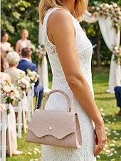 preiswerte Clutches &amp; Taschen für die Abendgarderobe-Elegante Damenhandtasche mit Henkel und Kette, glänzende Abendclutch aus Polyester, in verschiedenen Farben erhältlich, mit funkelnden Details, perfekt für Hochzeiten, Partys und besondere Anlässe.