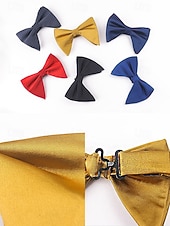 economico Matrimonio ACC-Papillon da uomo regolabile in poliestere, multicolore, accessorio formale per matrimoni, feste e cene di gala, design classico pre-annodato, adatto per matrimoni, banchetti e occasioni speciali.