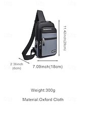 economico Borselli da uomo-Borsa a tracolla da uomo in poliestere, zaino a tracolla di grande capacità multicolore con tracolla regolabile e design multi-tasca, ideale per viaggi, tempo libero all'aperto e uso quotidiano.