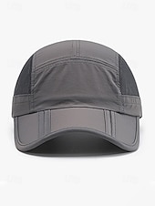 abordables Sombreros de hombre-Gorra de béisbol de poliéster transpirable y ligera para hombre, sombrero de sol con panel de malla ajustable multicolor para viajes de vacaciones, actividades al aire libre, senderismo y uso casual