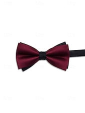billiga Bröllop ACC-Herrfluga med dubbla lager, polyestermaterial, flerfärgad, justerbar längd, elegant accessoar för bröllopsfest och formell middag