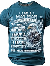  Homens Engraçado Camiseta Manga Curta Camiseta Impressão 3D Gola Redonda Camisa Moda Designer Simples Casual Diário Festa Azul Lago Verão Primavera Roupa S M L XL XXL XXXL
